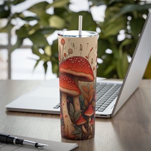 Mushroom 🍄 20oz Tumbler With Straw
